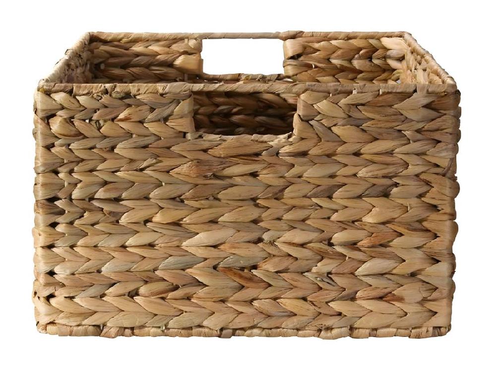 vente unique Panier en jacinthe d'eau armature métal - hauteur 20 cm