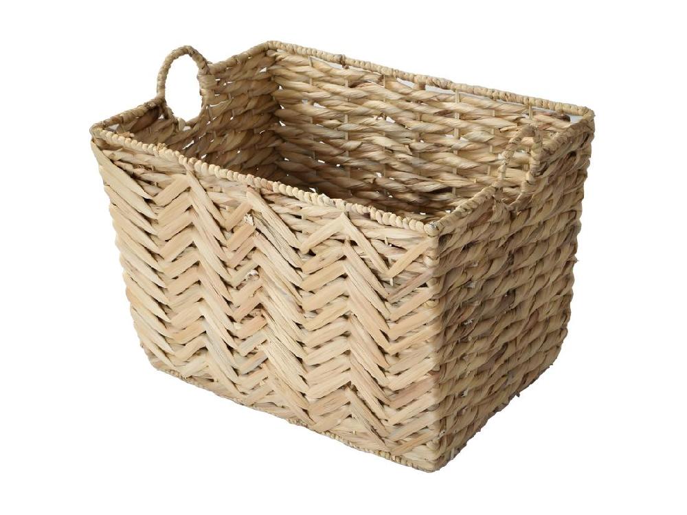 Vente Unique Panier Haut En Jacinthe D'eau Grand Modèle - L52xH37 Cm