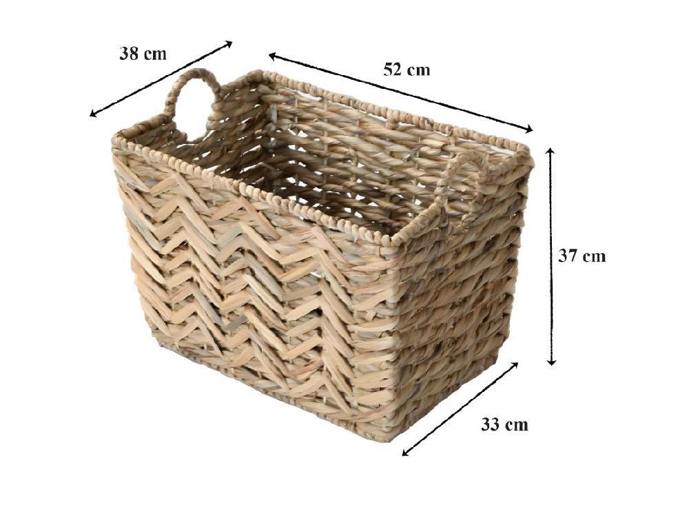 vente unique Panier haut en jacinthe d'eau grand modèle - L52xH37 cm