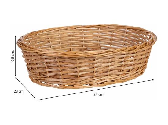 Vente Unique Panier Ovale En Osier Marron 34x28x9 5h Cm