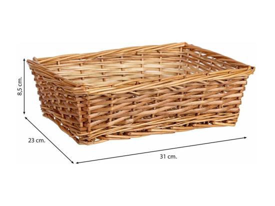 Vente Unique Panier Rectangulaire En Osier Marron 31x23x8 5h Cm