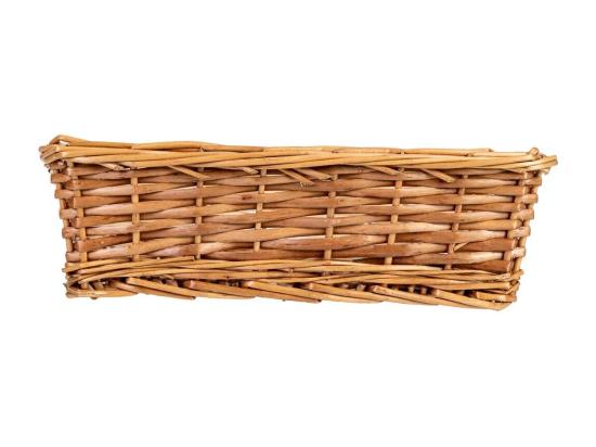 vente unique Panier rectangulaire en osier marron 31x23x8 5h cm