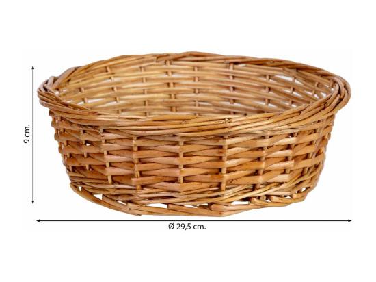 Vente Unique Panier Rond En Osier Marron 29 5x29 5x9h Cm