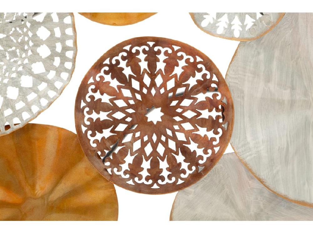 Vente Unique Panneau Décoratif 3D Triby - Panneau Murale Avec Figures Circulaires Découpées Et Multicolores - 125x5 5x68 5 Cm