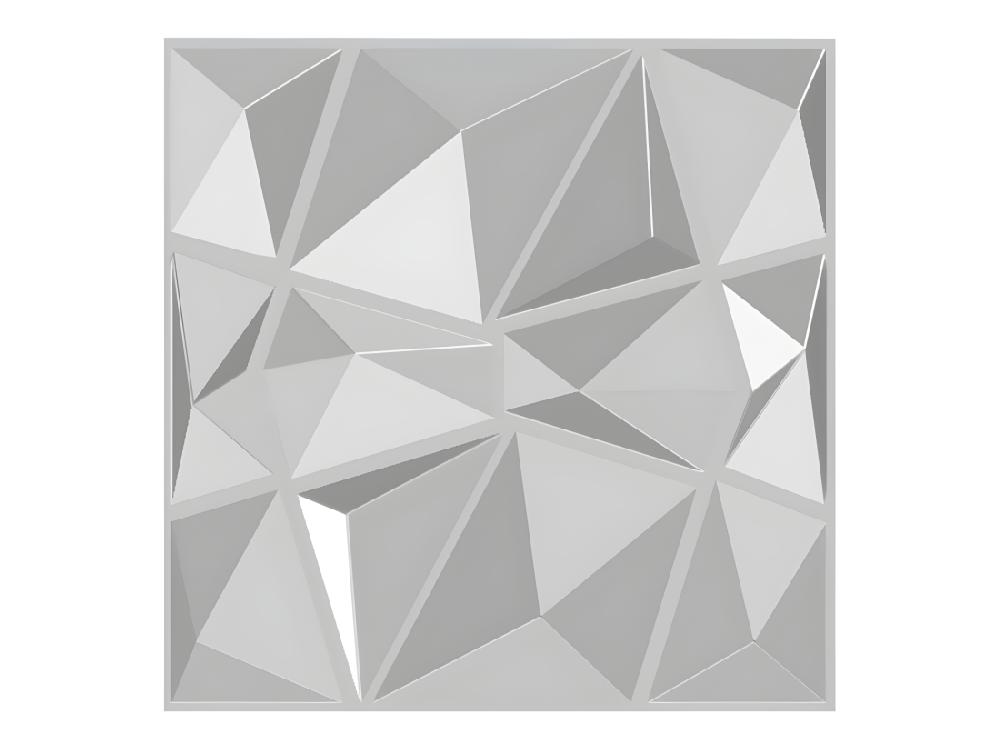Vente Unique Panneau Mural 3D à Peindre - Pack De 3m² - Lot De 12 Pièces - ANGLY