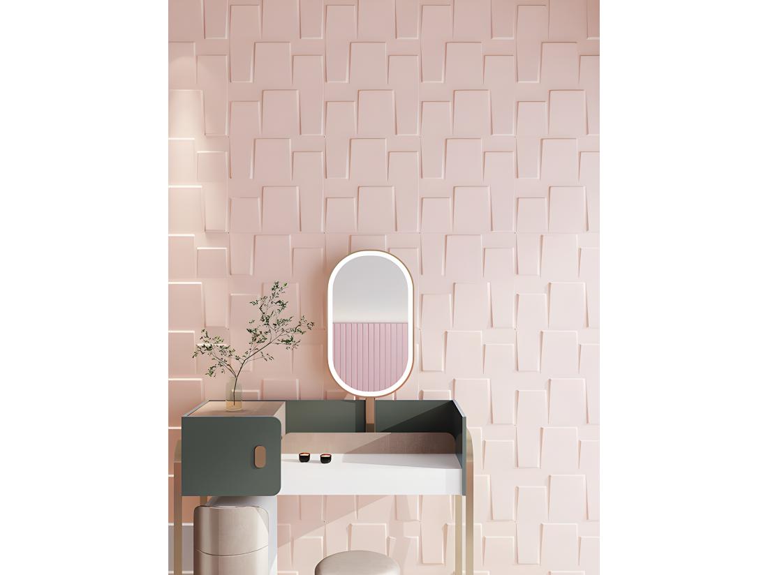 Vente Unique Panneau Mural 3D à Peindre - Pack De 3m² - Lot De 12 Pièces - BRICK