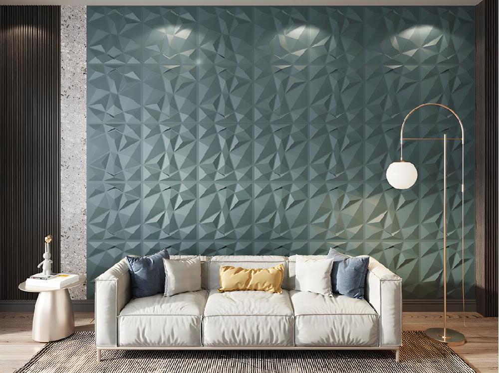 Vente Unique Panneau Mural 3D à Peindre - Pack De 3m² - Lot De 12 Pièces - ANGLY