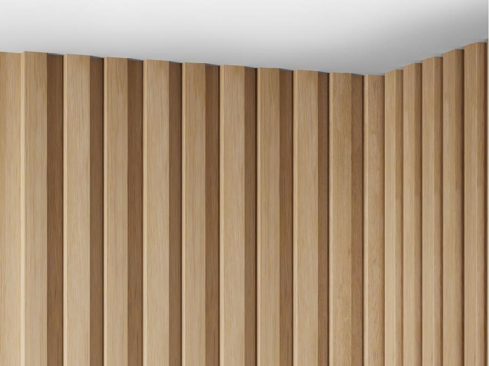 Vente Unique Panneau Mural 3D - Pack De 2.83 M² - Coloris Bois Naturel - Lot De 8 Pièces - FLINT