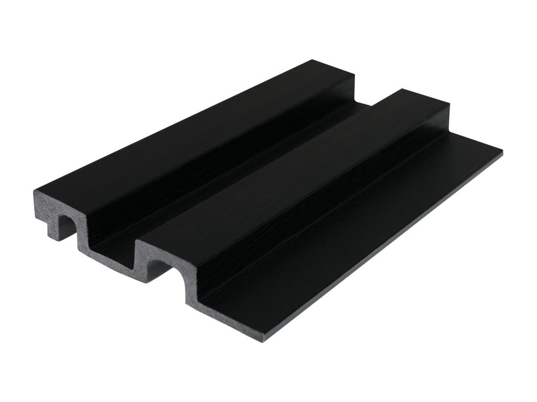 Vente Unique Panneau Mural 3D - Pack De 2.83 M² - Coloris Noir Effet Bois - Lot De 8 Pièces - FLINT