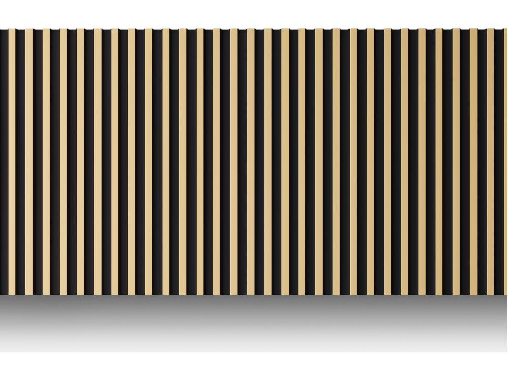 Vente Unique Panneau Mural 3D - Pack De 2 83 M² - Noir Et Doré - Lot De 8 Pièces - CLINTON