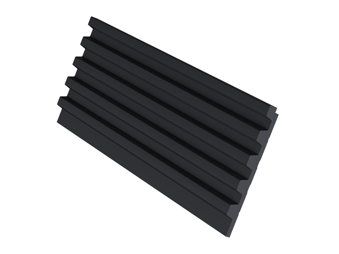 Vente Unique Panneau Mural 3D - Pack De 2 83 M² - Noir - Lot De 8 Pièces - CLINTON
