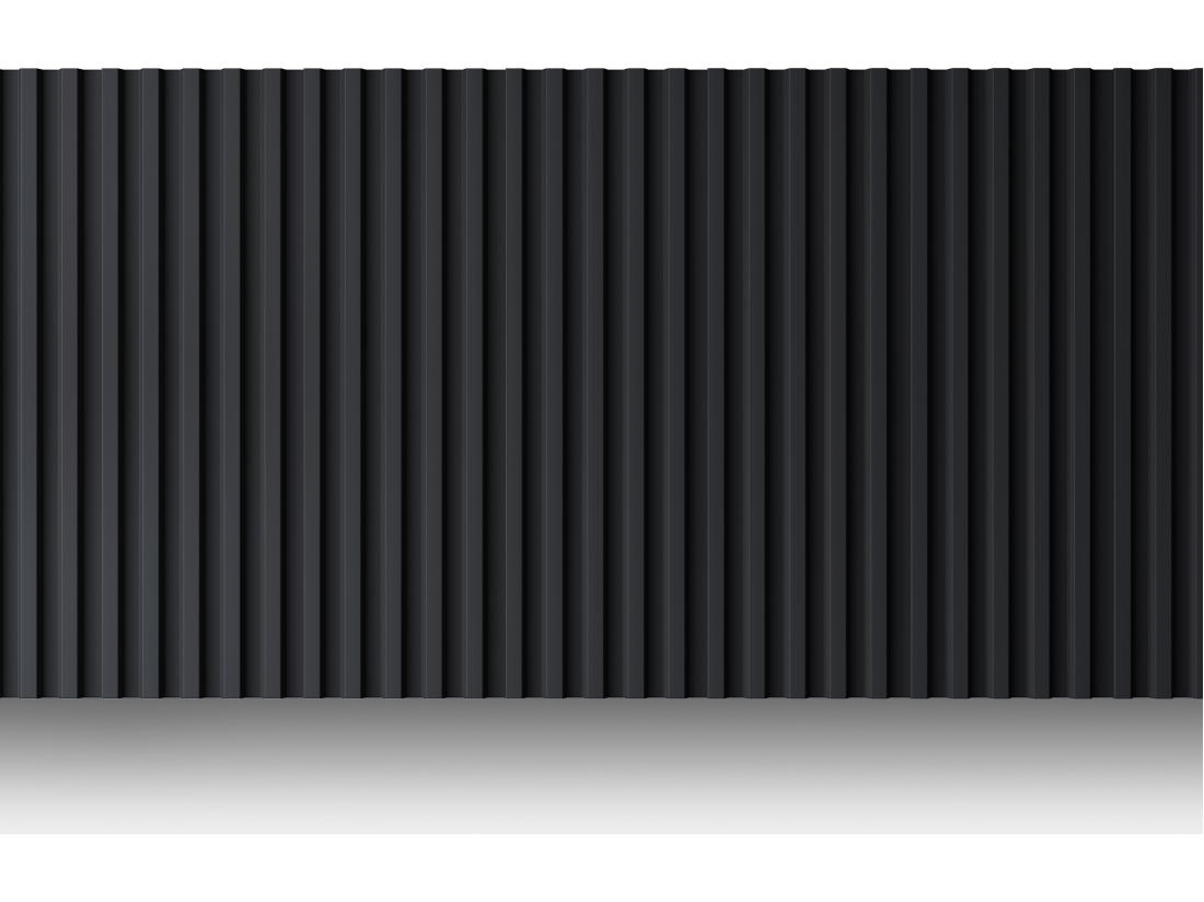 Vente Unique Panneau Mural 3D - Pack De 2 83 M² - Noir - Lot De 8 Pièces - CLINTON