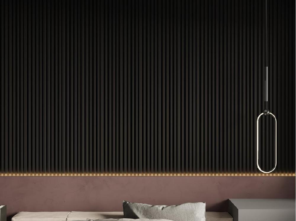 vente unique Panneau mural 3D - Pack de 2 83 m² - Noir - Lot de 8 pièces - CLINTON