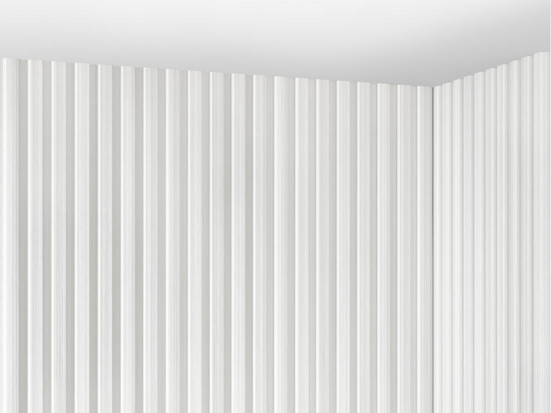 Vente Unique Panneau Mural 3D - Pack De 3 71 M² - Blanc - Lot De 8 Pièces - TATIANA