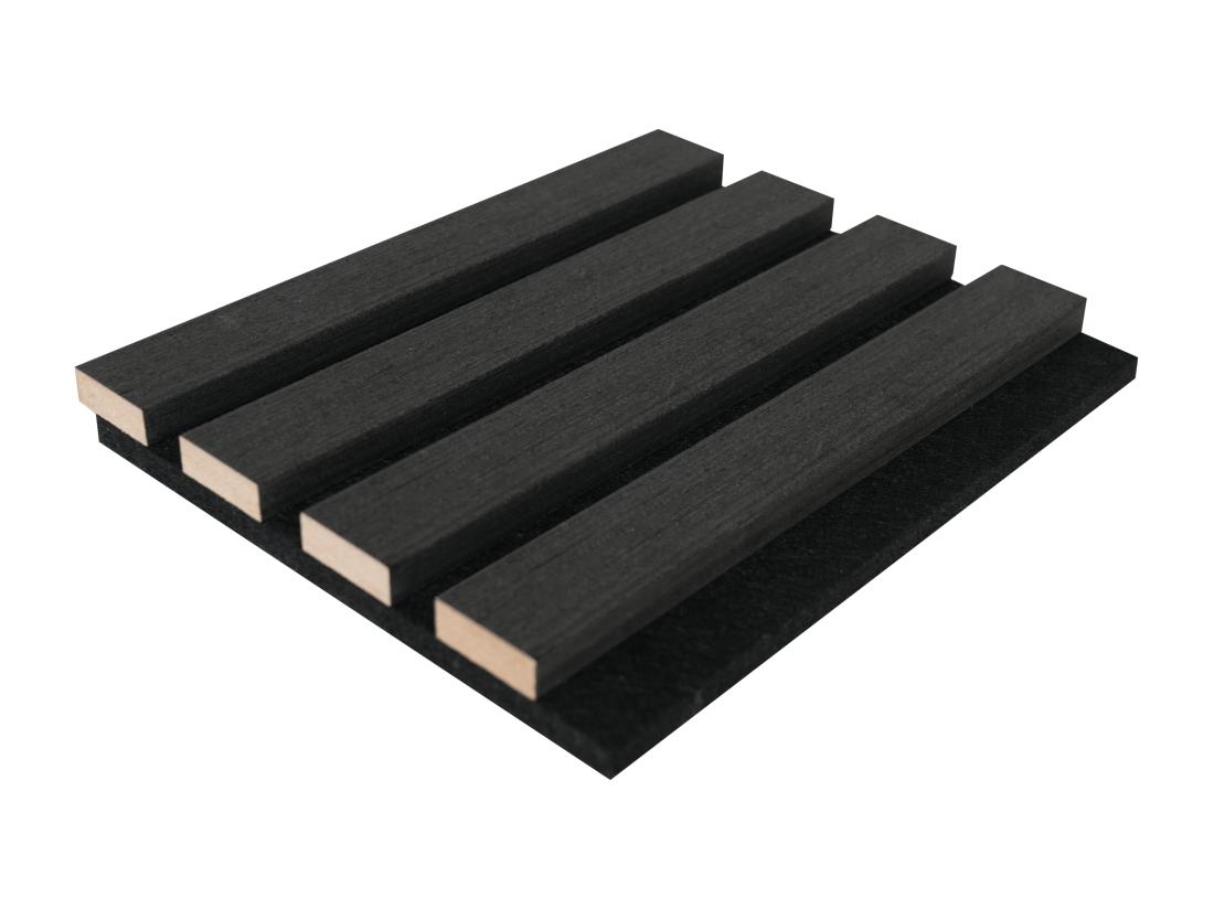 Vente Unique Panneau Mural Acoustique - Finition Bois Gris Anthracite - Pack De 3 12 M² - Lot De 2 Pièces - PENCIA