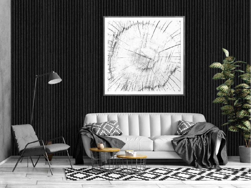 Vente Unique Panneau Mural Acoustique - Finition Bois Gris Anthracite - Pack De 3 12 M² - Lot De 2 Pièces - PENCIA