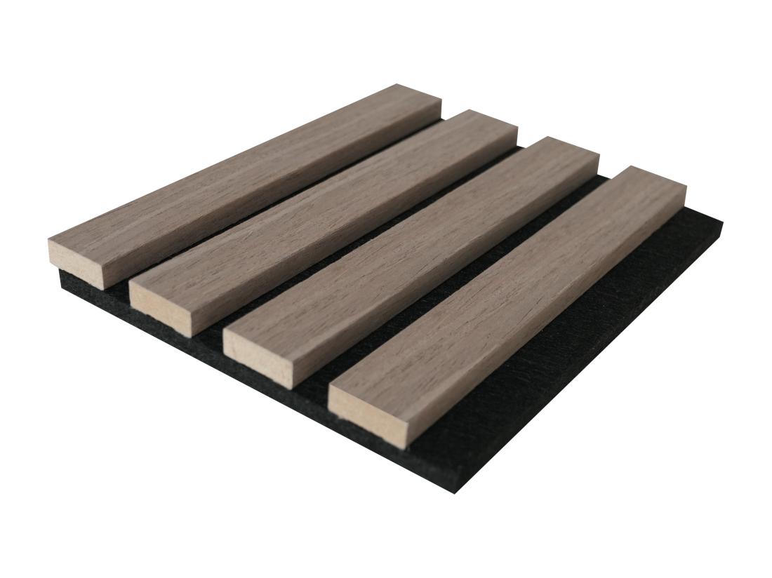 vente unique Panneau mural acoustique - Finition bois naturel foncé - Pack de 3 12 m² - Lot de 2 pièces - PENCIA