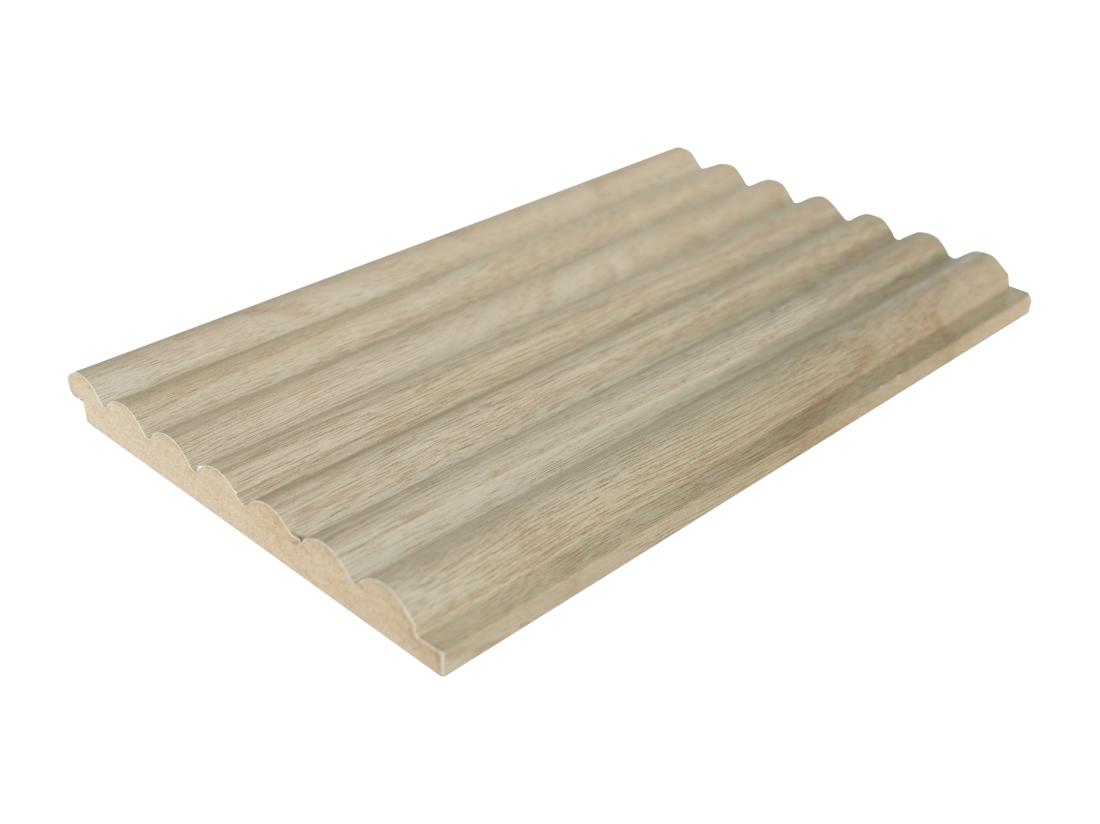 Vente Unique Panneau Mural Ondulé - Coloris Bois Naturel Clair - Pack De 2 54 M² - Lot De 8 Pièces - LIPOLA