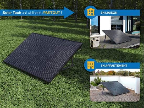 Vente Unique Panneau Solaire 400w "Solar Tech" Plug And Play - Kit De Démarrage