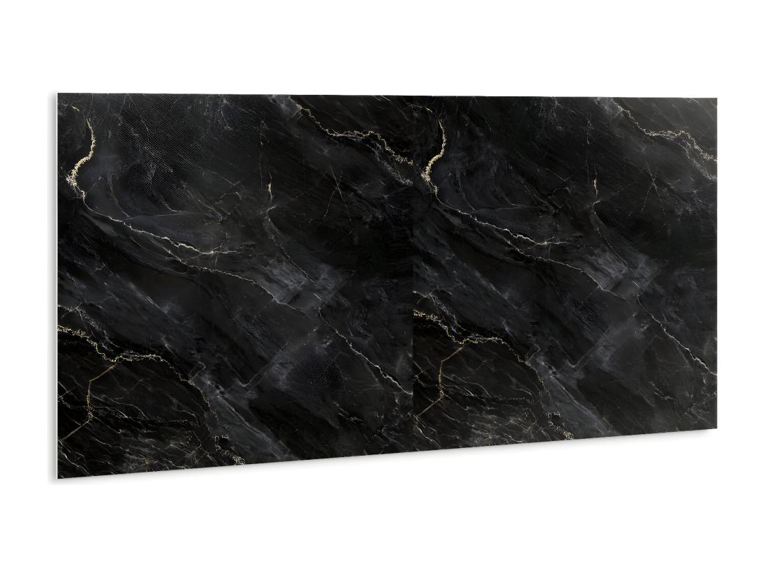 vente unique Panneaux muraux autocollants en vinyle imperméable - Marbre foncé 100 x 50 cm