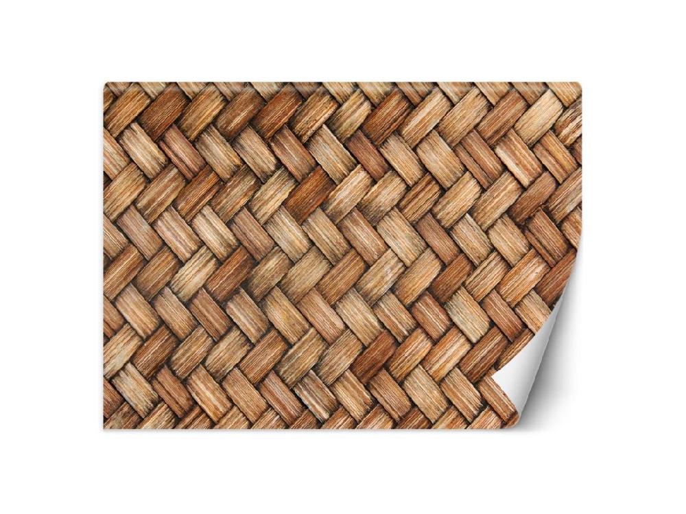 Vente Unique Papier Peint Osier Tressé - 250 X 175 Cm