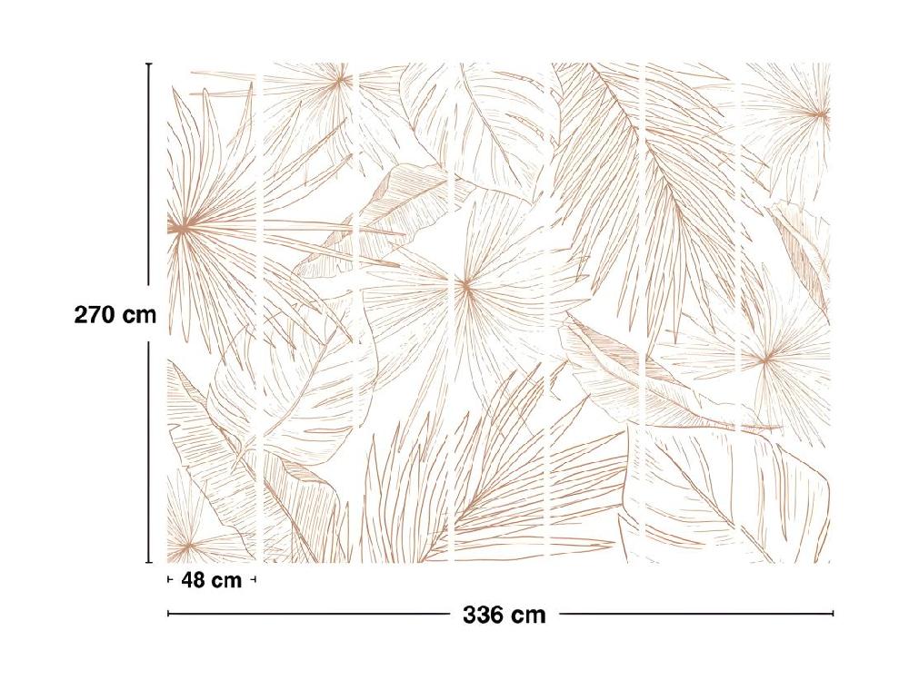 vente unique Papier Peint Panoramique L336xH270cm - Lämnar Terracotta - Papier intissé 150gr/m2