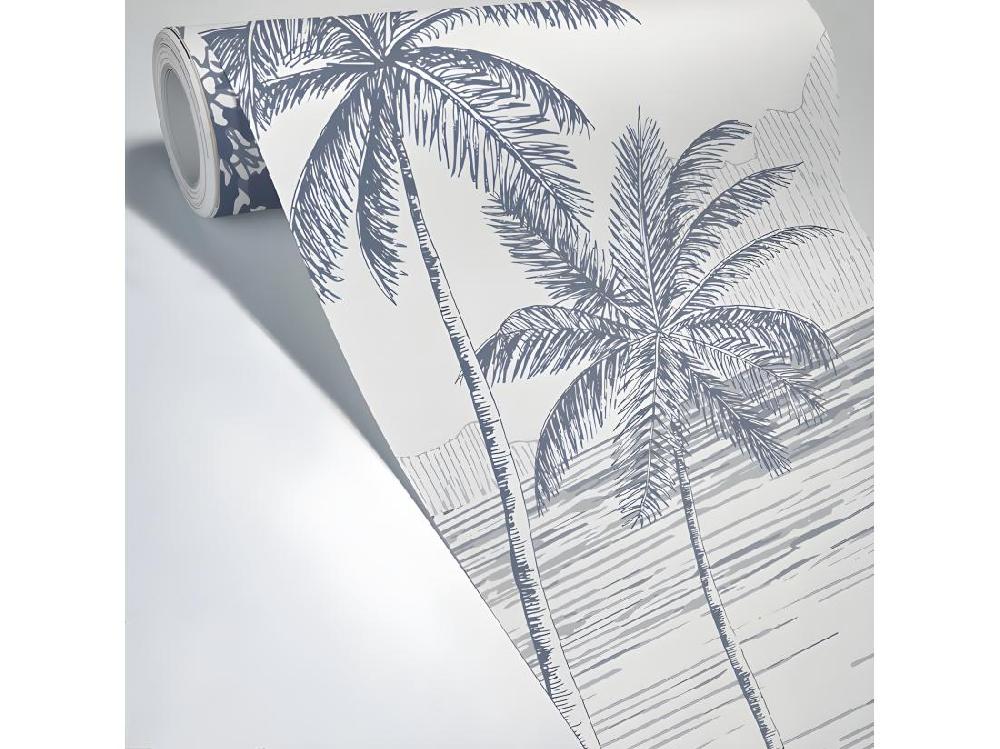 Vente Unique Papier Peint Panoramique L432xH270cm - La Plage Encre - Papier Intissé 150gr/m2