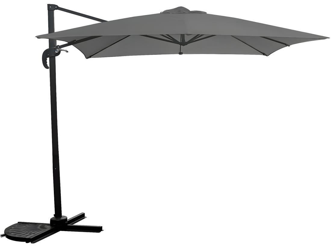 Vente Unique Parasol Jardin Déporté - 2.5 X 2.5 M - Gris