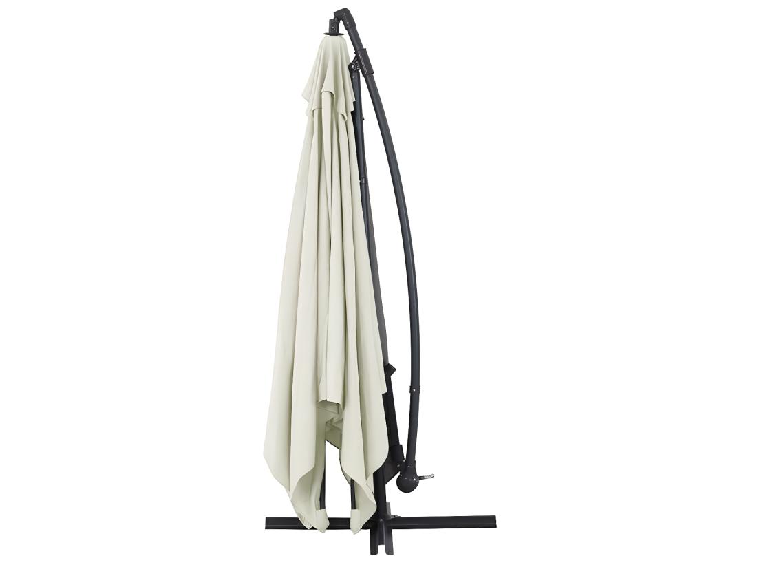 Vente Unique Parasol Jardin Déporté Alu "Ilios 3" - Carré - 3 X3 M - Ecru