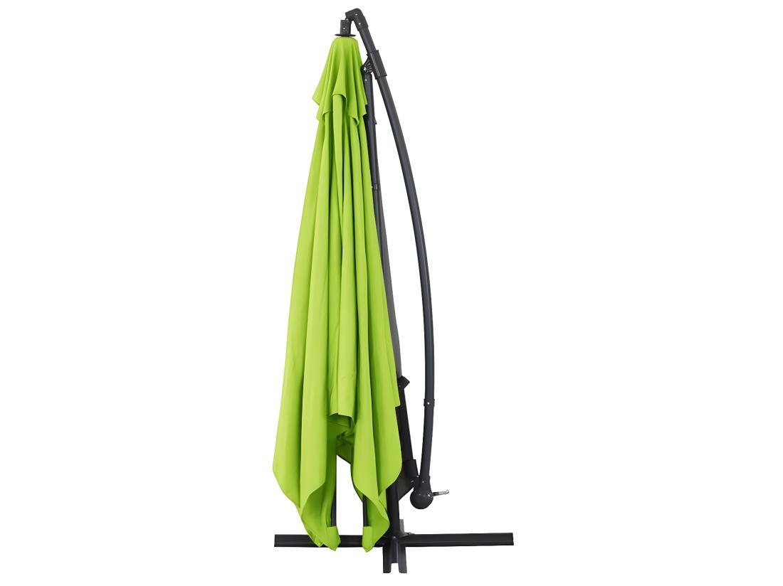 Vente Unique Parasol Jardin Déporté Alu "Ilios 3" - Carré - 3 X3 M - Vert