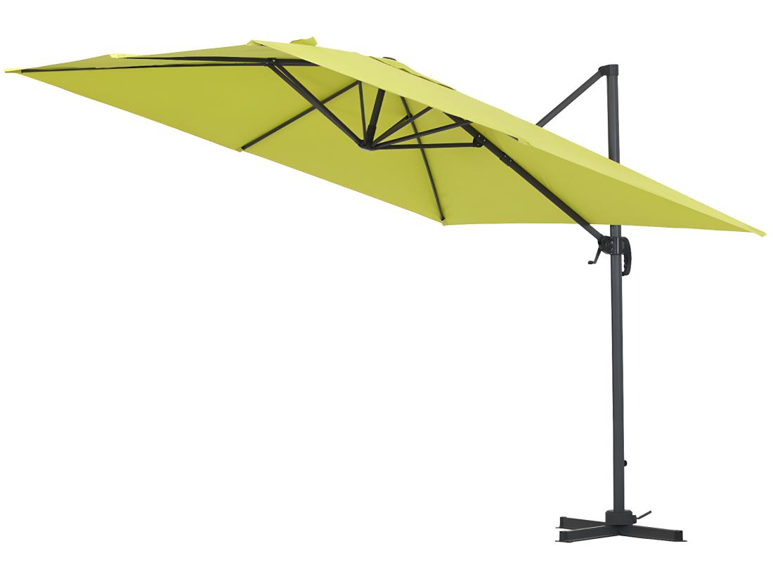Vente Unique Parasol Jardin Déporté Alu "Sun 3" 3 X 3 M - Vert