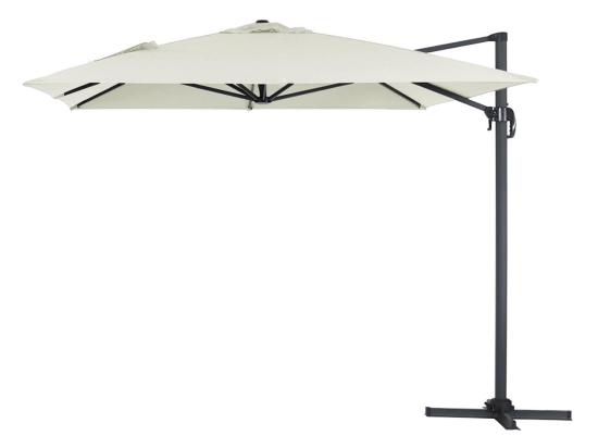 vente unique Parasol jardin déporté alu "Sun 4" 3 x 4 m - Ecru