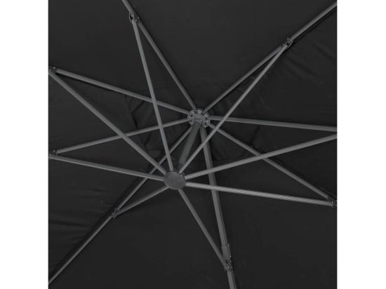 Vente Unique Parasol Jardin Déporté Alu "Sun 4" - Rectangle - 3 X 4 M + Housse De Protection - Noir