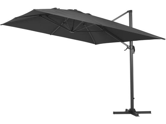 Vente Unique Parasol Jardin Déporté Alu "Sun 4" - Rectangle - 3 X 4 M + Housse De Protection - Noir