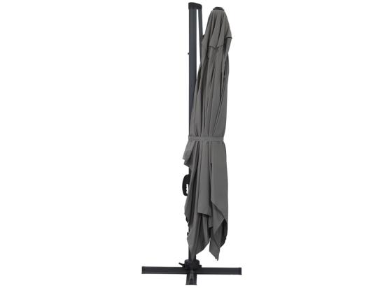 Vente Unique Parasol Jardin Déporté Alu "Sun 4 " - Rectangle - 3 X 4 M - Gris - Dalles à Lester Incluses