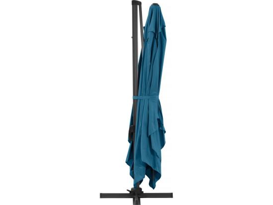 Vente Unique Parasol Jardin Déporté Alu "Sun 4" - Rectangle - 3 X 4 M - Bleu + Housse De Protection