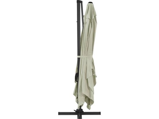 Vente Unique Parasol Jardin Déporté Alu "Sun 4" - Rectangle - 3 X 4 M + Housse De Protection - Ecru