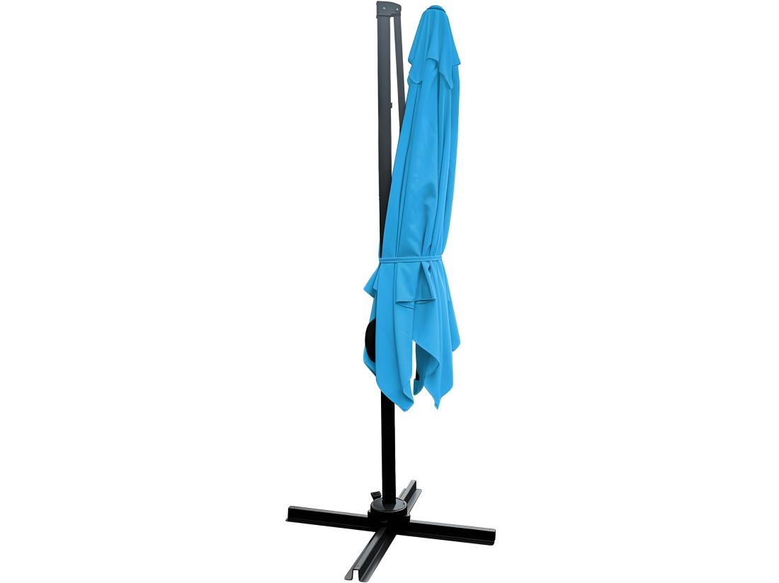 vente unique Parasol jardin déporté "Soleil" - 2.5 x 2.5 m - Bleu