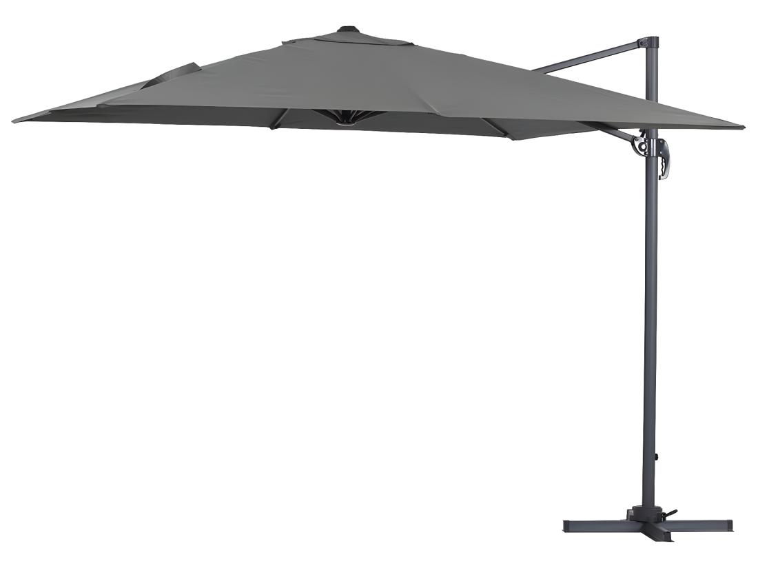 Vente Unique Parasol Jardin Déporté "Sun 3" - 3 X 3 M - Gris