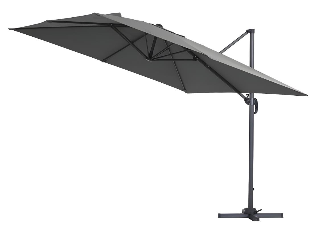 vente unique Parasol jardin déporté "Sun 3" - 3 x 3 m - Gris