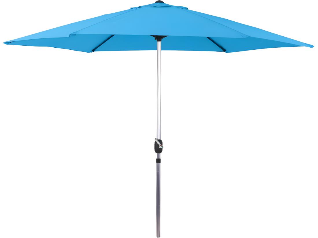 vente unique Parasol jardin droit Alu "Sol" - Rond - Ø 3m - Bleu