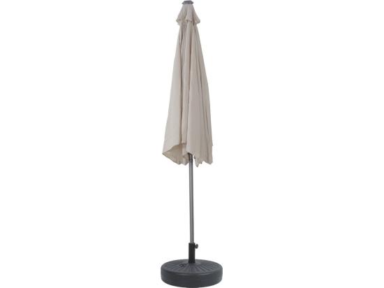 Vente Unique Parasol Jardin Droit Alu "Sol" - Rond - Ø 3m - Ecru - Avec Pied à Lester