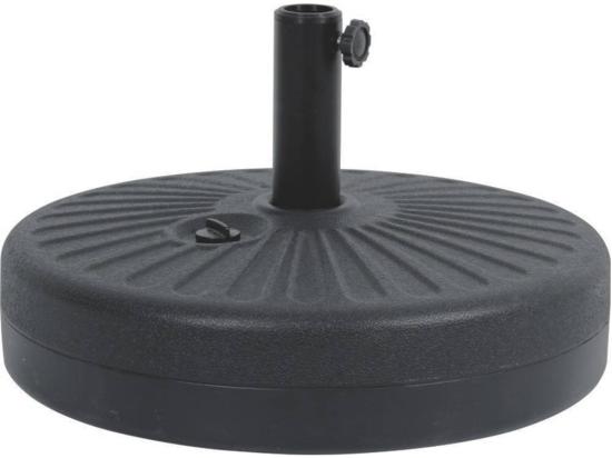 vente unique Parasol jardin droit Alu "Sol" - Rond - Ø 3m - Ecru - Avec pied à lester