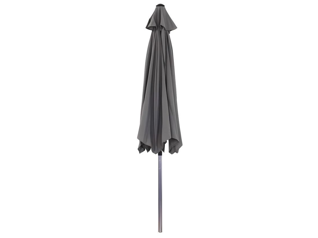 Vente Unique Parasol Jardin Droit Alu "Sol" - Rond - Ø 3m - Gris