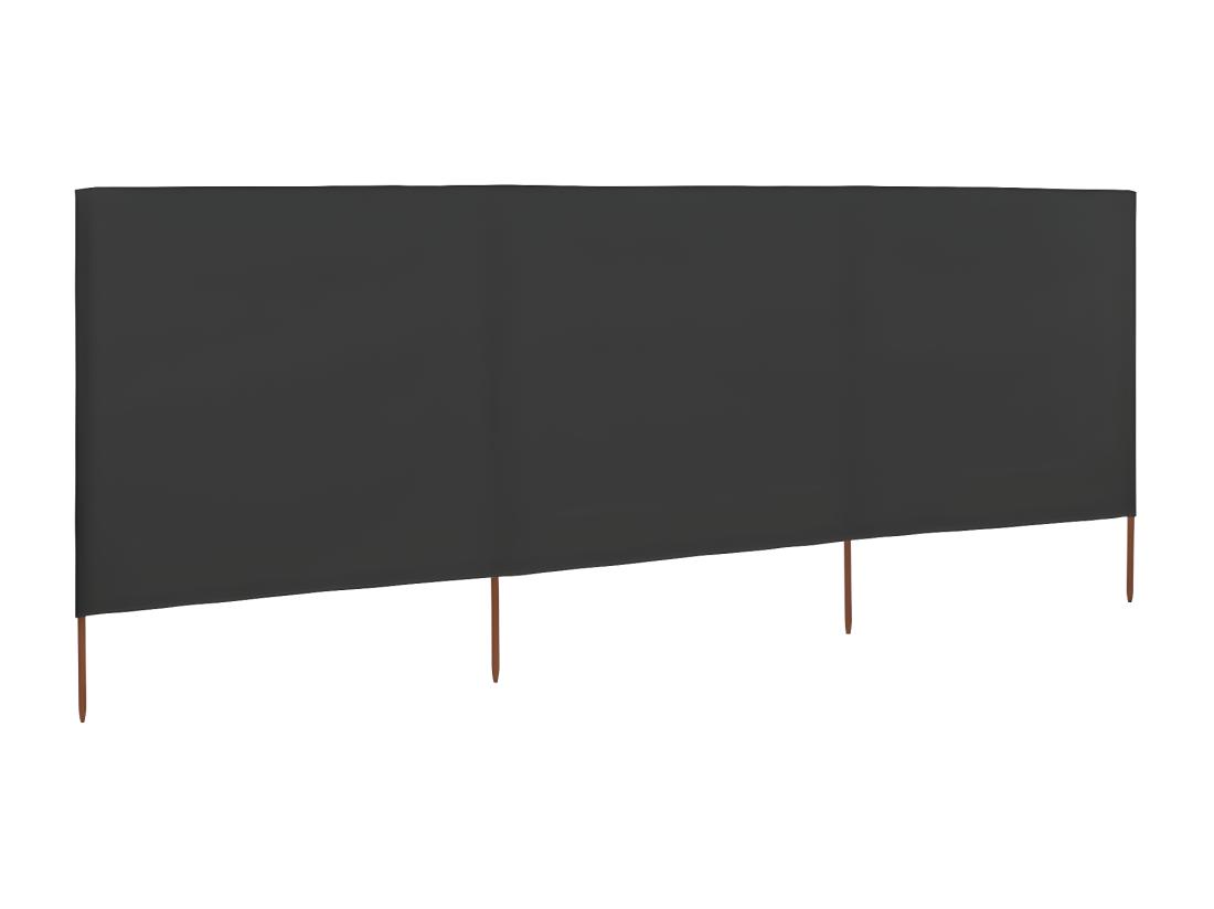 Vente Unique Paravent 3 Panneaux Tissu 400 X 120 Anthracite