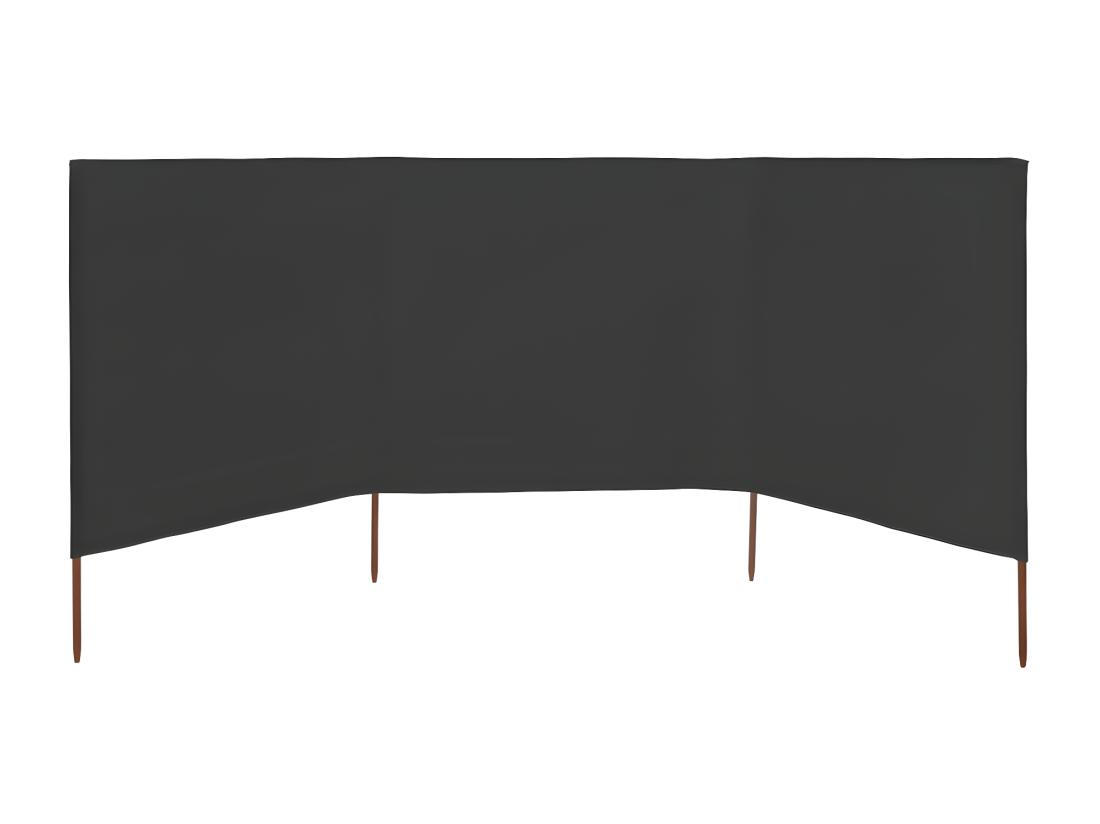 vente unique Paravent 3 panneaux Tissu 400 x 120 Anthracite