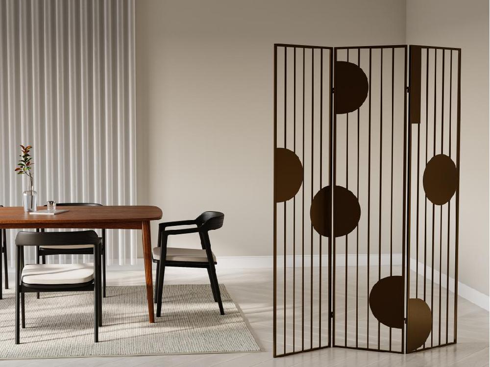 vente unique Paravent ajouré design en métal 3 pans - L. 123 x H. 180 cm - Doré - KANDY