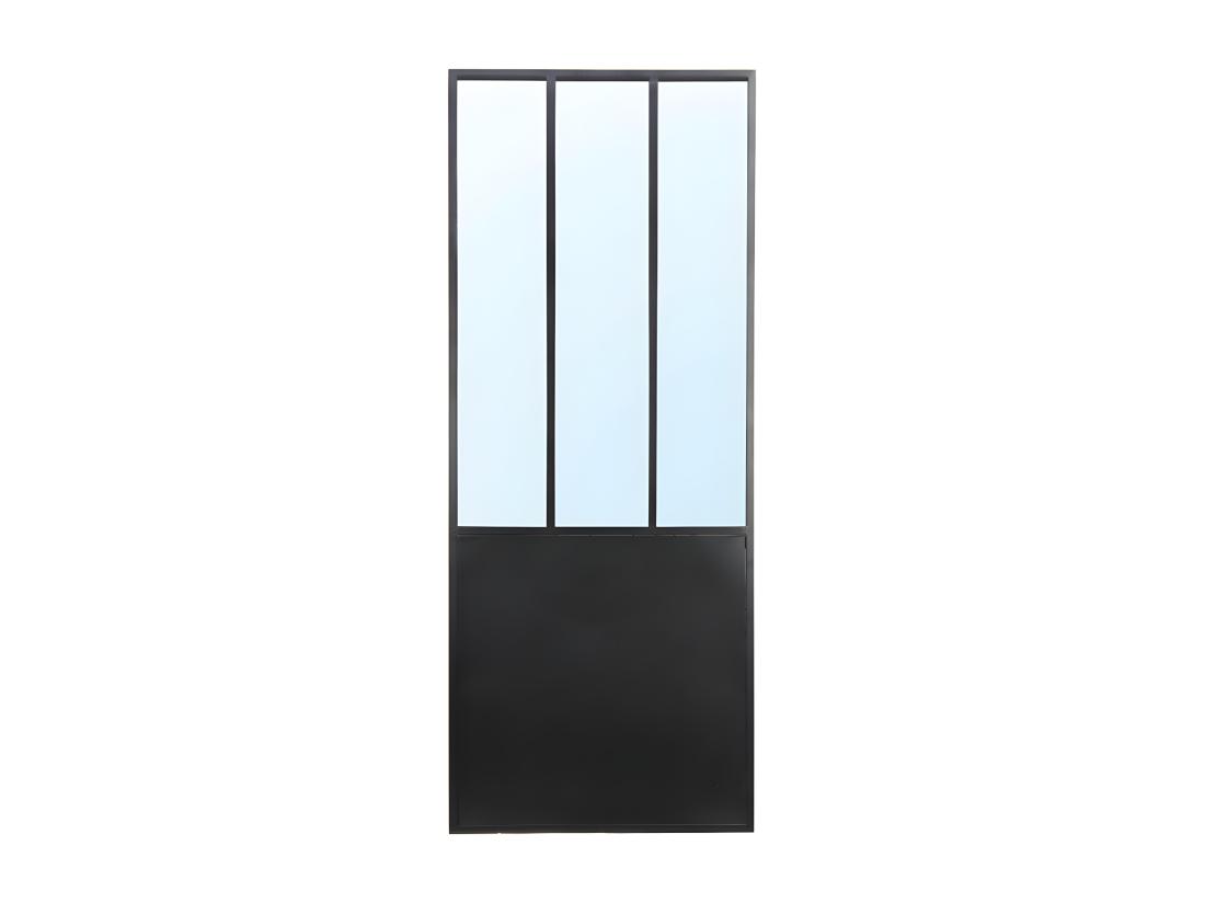 Vente Unique Paravent Miroir Atelier Industriel 3 Pans - Métal - H. 180 X L. 122 Cm - Noir - COVENTRY