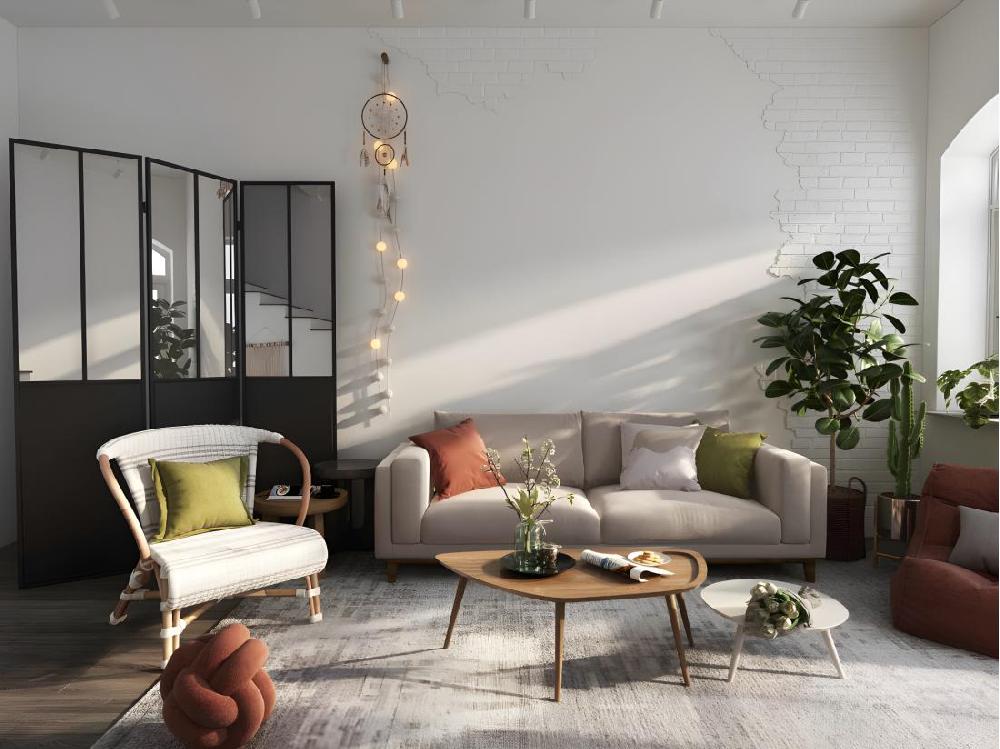 vente unique Paravent miroir atelier industriel 3 pans - Métal - H. 180 x L. 122 cm - Noir - COVENTRY