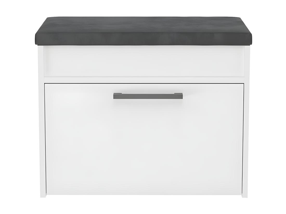 vente unique PARMI - Meuble à chaussures style scandinave entrée - 60x35x49 - Banc avec rangement